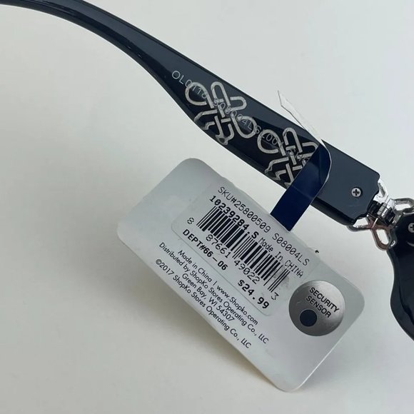 SG00773 NorthCrest Sunglasses for Women Pretty Swirls Black, Silver Design - Picture 6 of 8